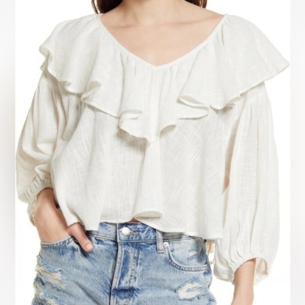 Free People Zuri Ruffle Blouse